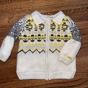 Catamini warm sweater zipper sz 18 mo